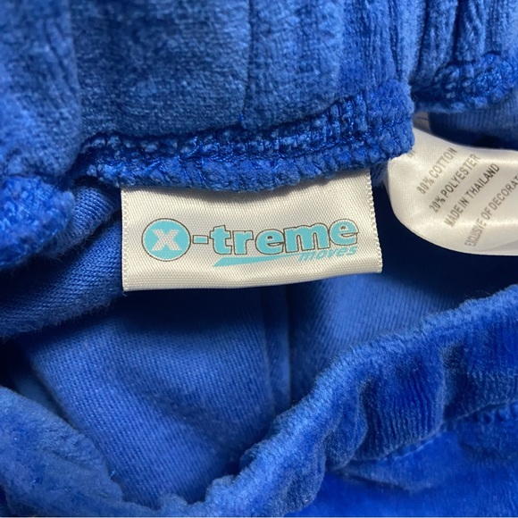 Vintage Electric Blue Velour Sweatpants - Picture 5 of 13